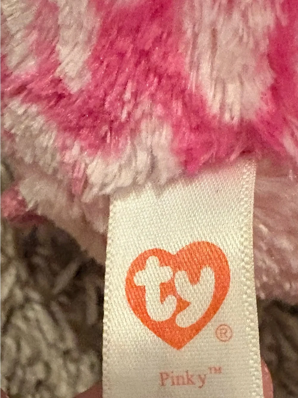 Ty Pinky Plush Kids Accessory - Pink and White